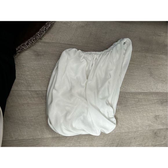 White Ruched One Shoulder Sleeveless Crop Top Strappy Cami Tank Size Medium - Picture 4 of 5